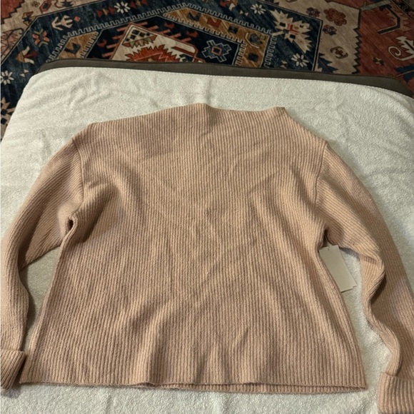 Treasure & Bond Sweaters - Treasure & Bond Ribbed One Shoulder Sweater - light pink